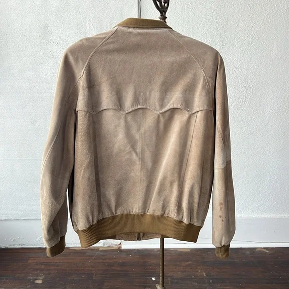 ORVIS Leather Bomber Jacket Medium - Picture 4 of 5